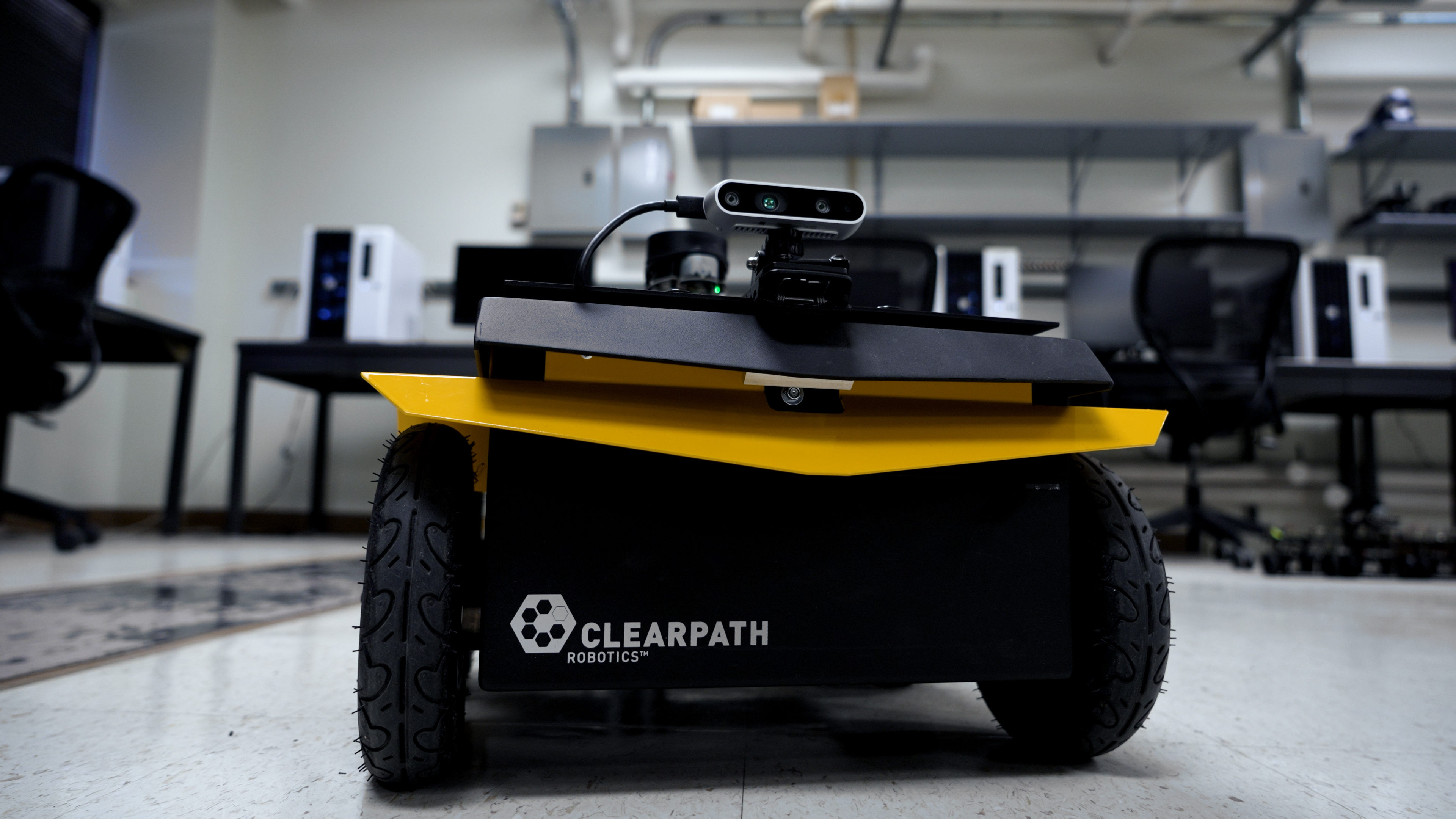 Clearpath Robotics robot with front-mounted camera