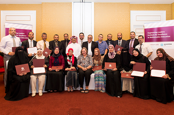 Photo of Qatar math teacher training participants