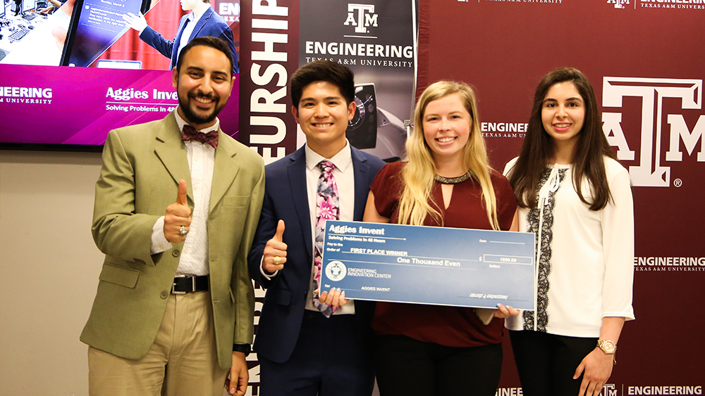 Biomedical students take home first place at Aggies Invent: EnMed