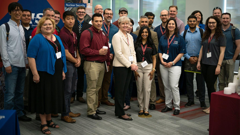 Dr. Donna Mischell Navarro, chief human capital officer for the NNSA, with NSE Day attendees.