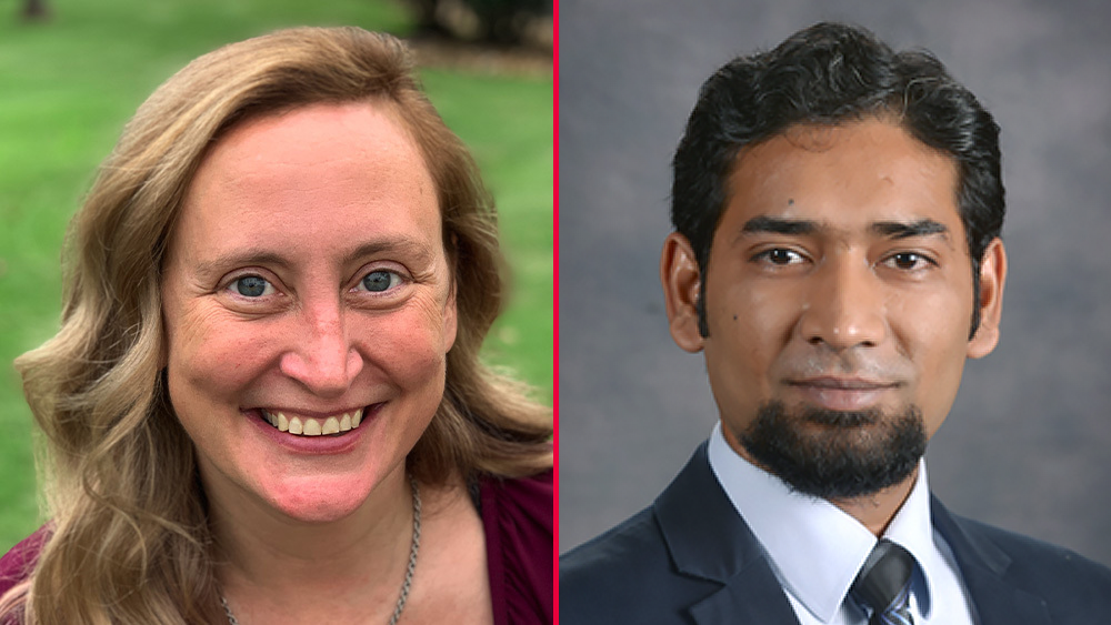 Individual photos of Dr. Tracy Hammond and Dr. Vinayak Krishnamurthy put side by side. Both are smiling at the camera.