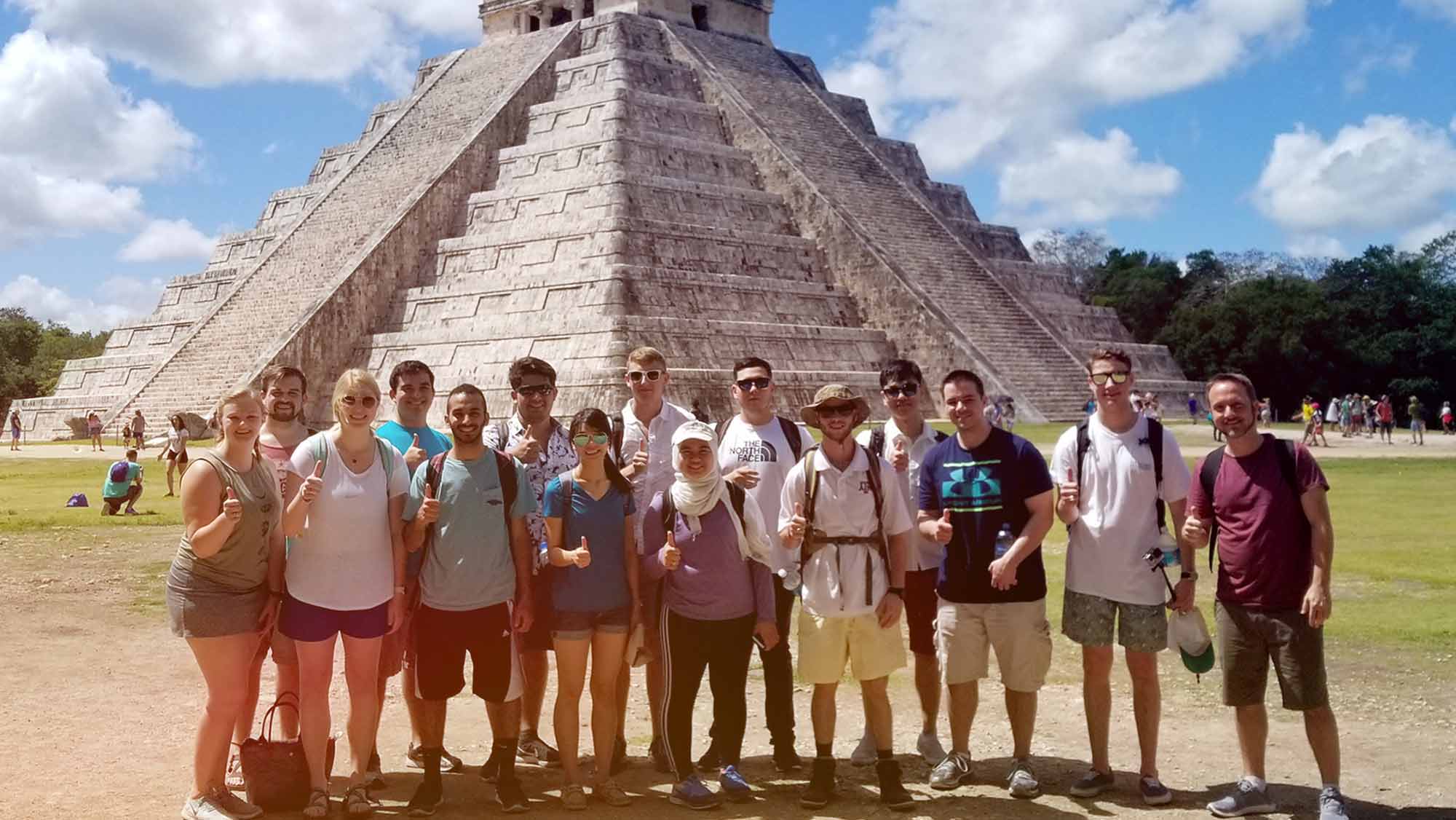 study abroad student group in South America