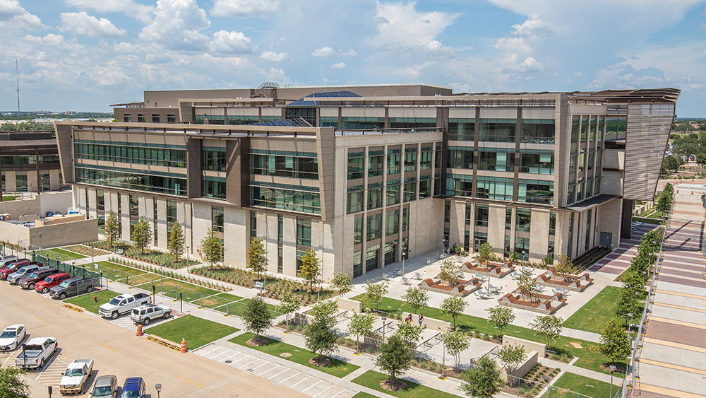 Arial shot of Zachry Engineering Education Complex