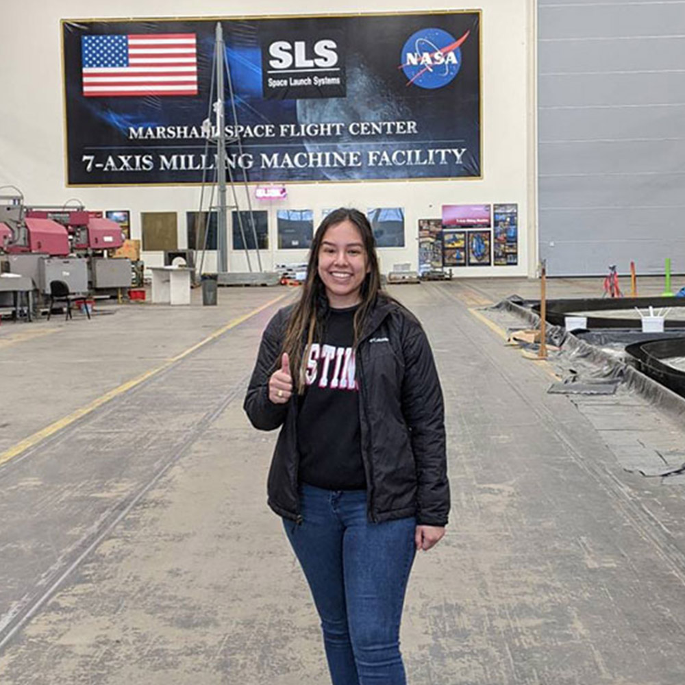 Picture of Lauren Lugo at a NASA facility