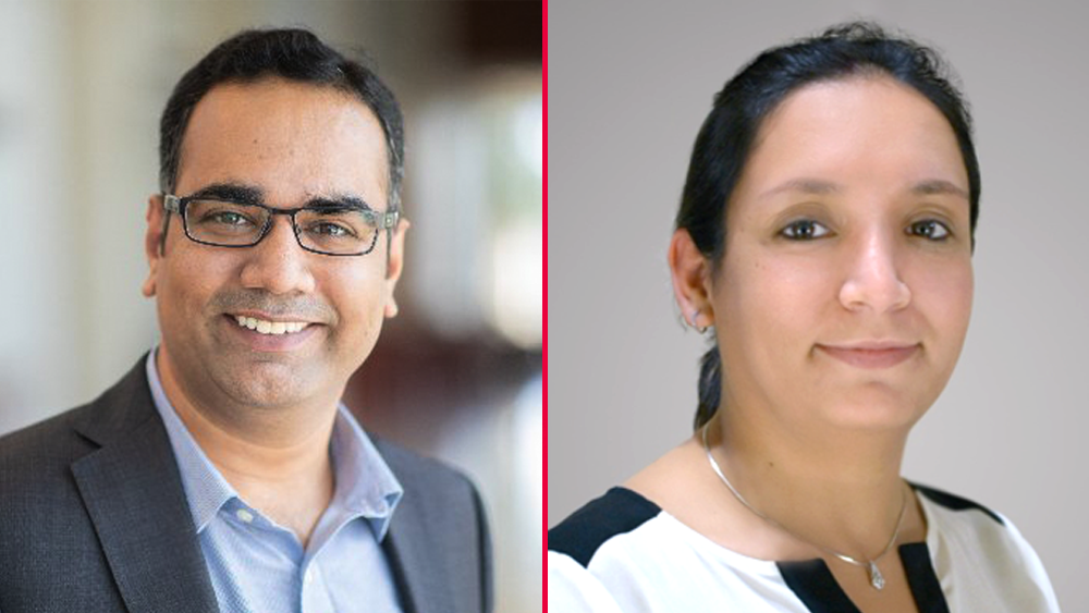 Headshots of Drs. Akhilesh Gaharwar and Irtisha Singh