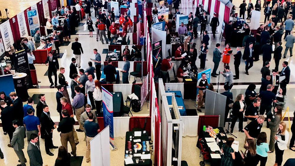 Industrial Distribution conference booths from above