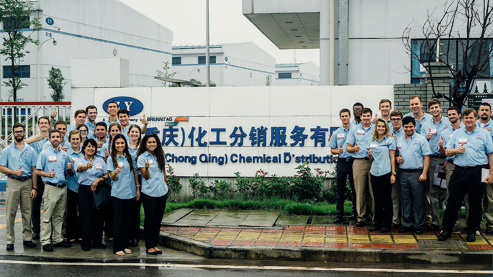 student group at China Industrial Distribution center