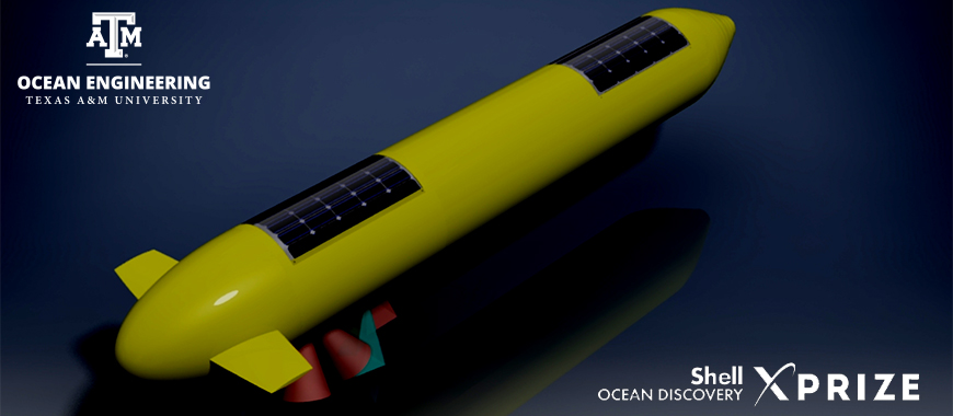 Illustration of Shell Ocean Discovery XPRIZE team's underwater vehicle.