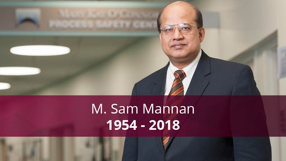 Photo of  Dr. M. Sam Mannan