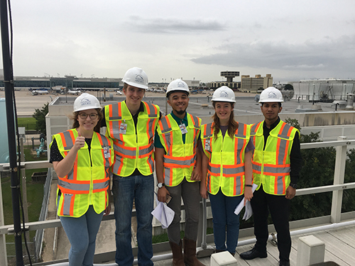 Texas A&amp;M Industrial and Systems interns at the Houston Airport System in July, 2018.