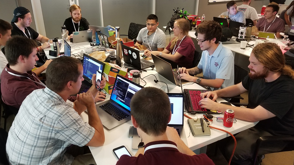 Drone Hackathon team working