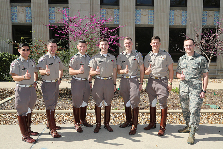 Air Force ROTC students at Texas A&amp;M