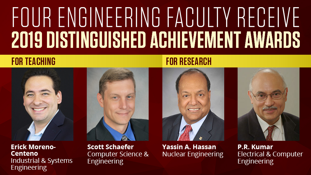 Four faculty receive distinguished achievement awards