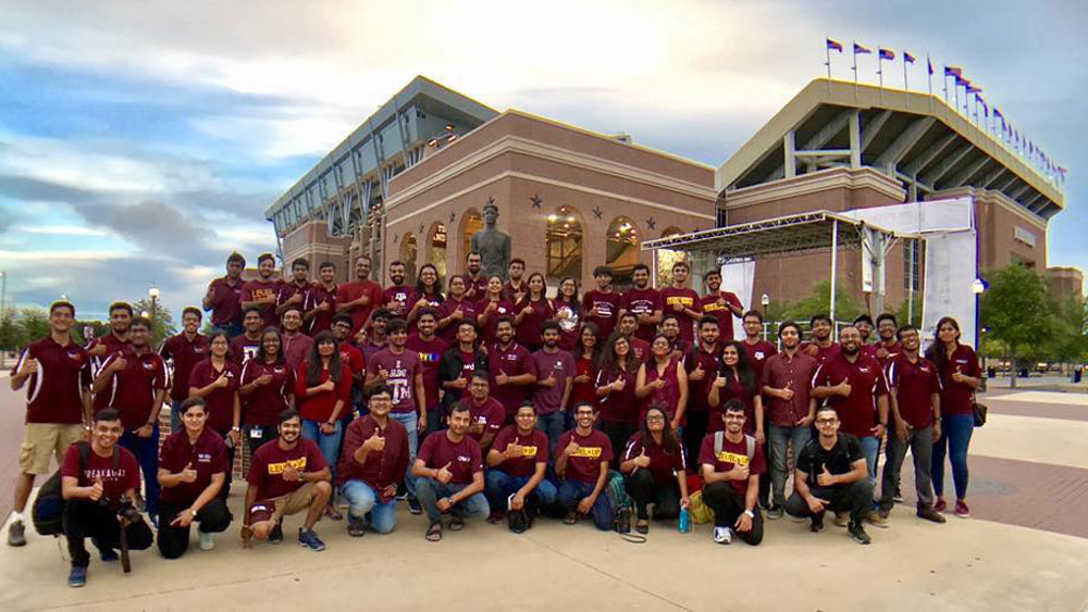 The members of IGSA in front of Kyle Field