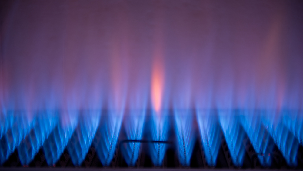 Natural gas flames
