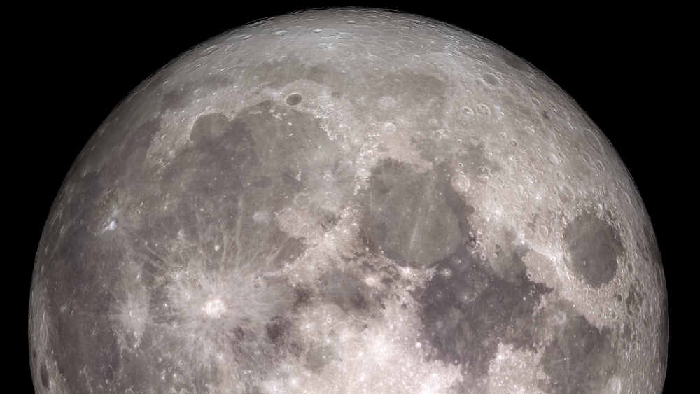 The near side of the Moon, as seen by the cameras aboard NASA's Lunar Reconnaissance Orbiter spacecraft.
