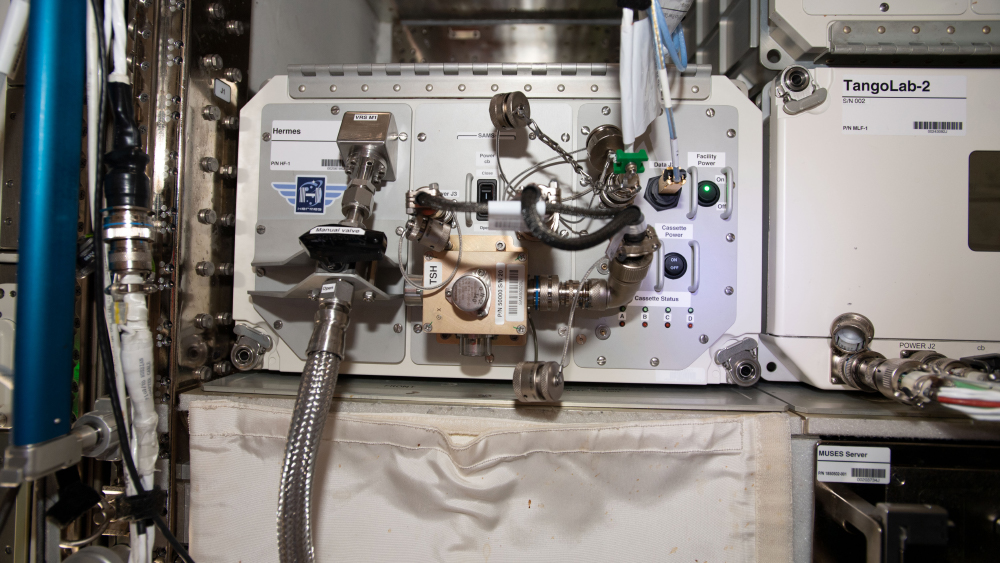 The Hermes facility installed on the International Space Station