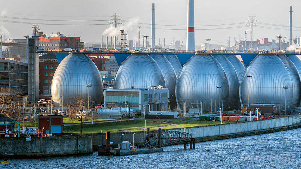 Desalination plant in Hamburg harbor.