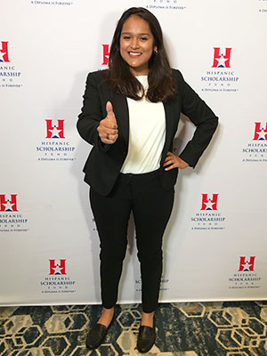 Sarah Macias attending the Hispanic Scholarship Fund STEM Summit in San Jose, California