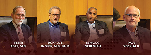 Enmed speakers Peter Agre, Donald Ingber, Renaldo Nehemiah and Paul Yock