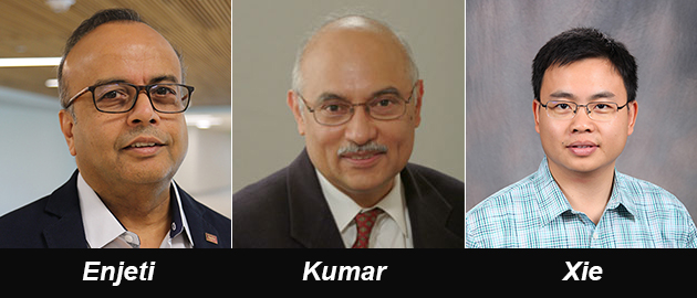 Dr. Prasad Enjeti, Dr. PR Kumar and Dr. Le Xie