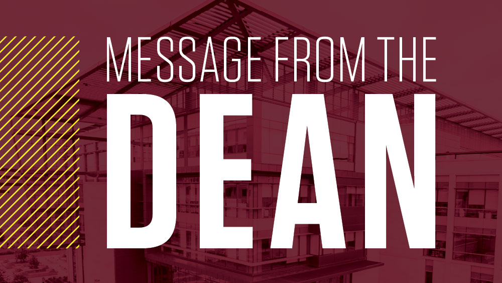 Message from Dean Banks