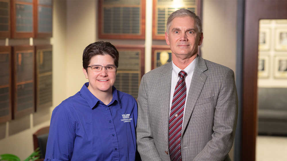 Dr. Lesley Wright, the recipient of the Jana and Quentin A. Baker Faculty Fellowship, and Quentin A. Baker 