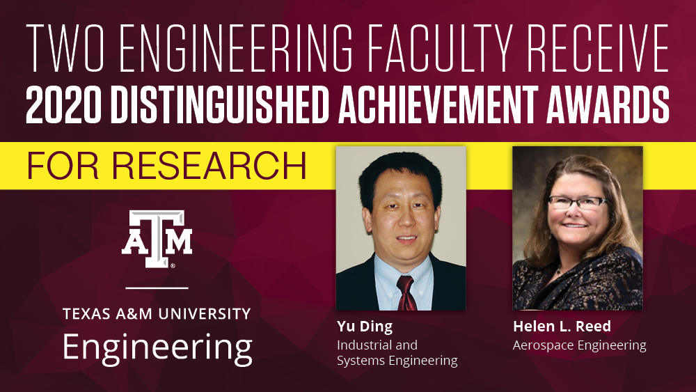 Two engineering faculty receive 2020 Distinguished Achievement Awards 