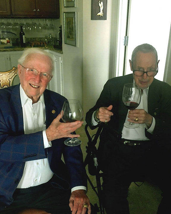 Gerald K. Grogin '47 with former friend Bob Epstein '44 (deceased). 