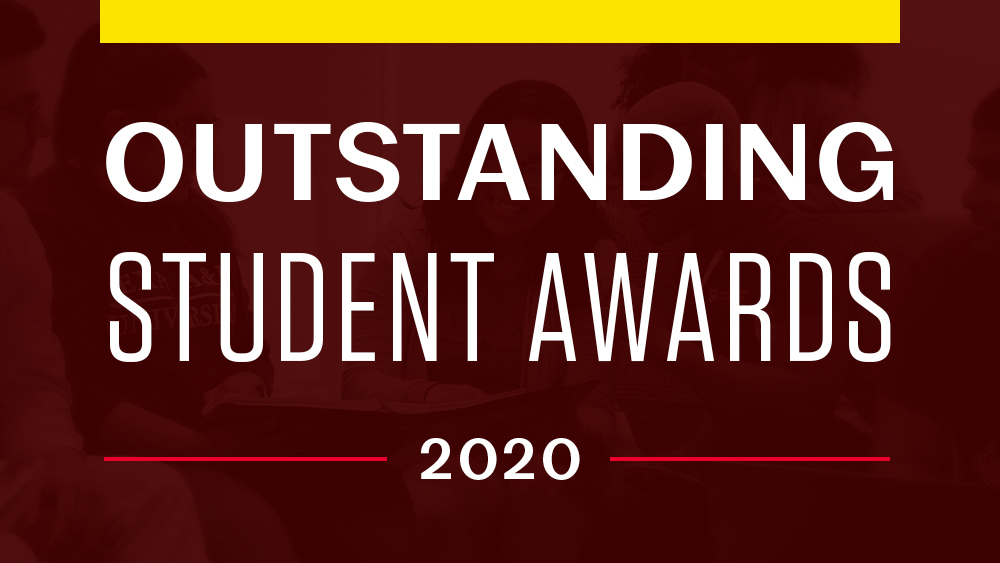 Graphic of Outstanding Student Awards 2020