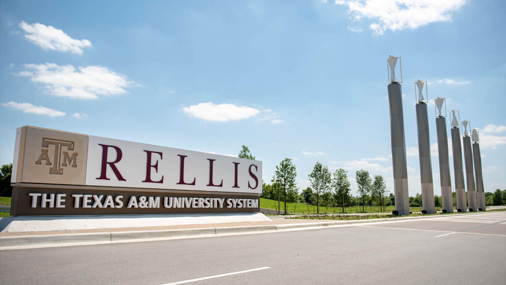 RELLIS Campus entrance sign