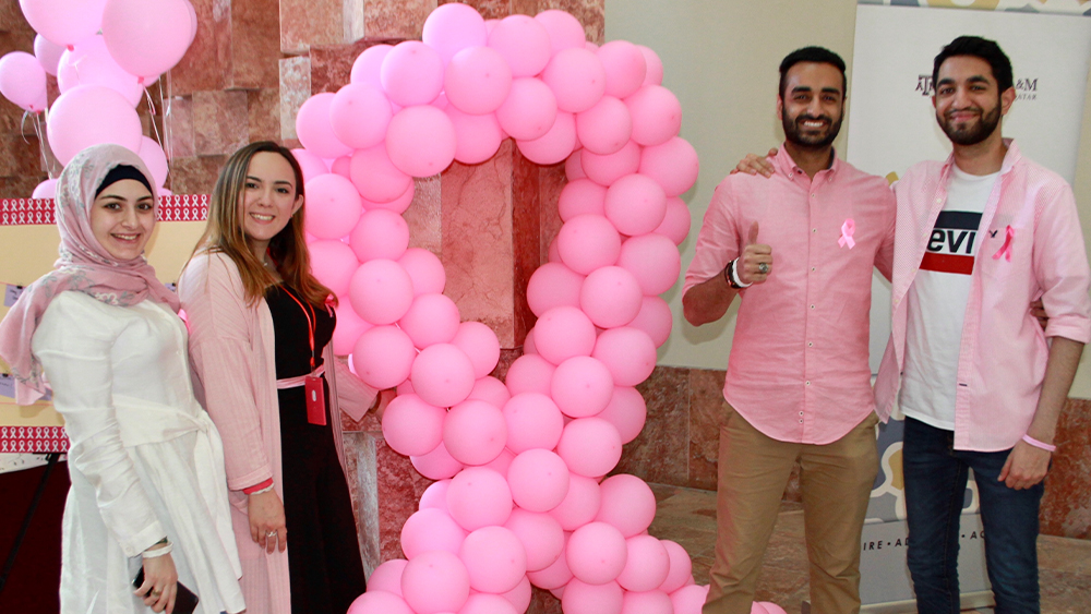 Sara Amani and group of friends at Think Pink event 