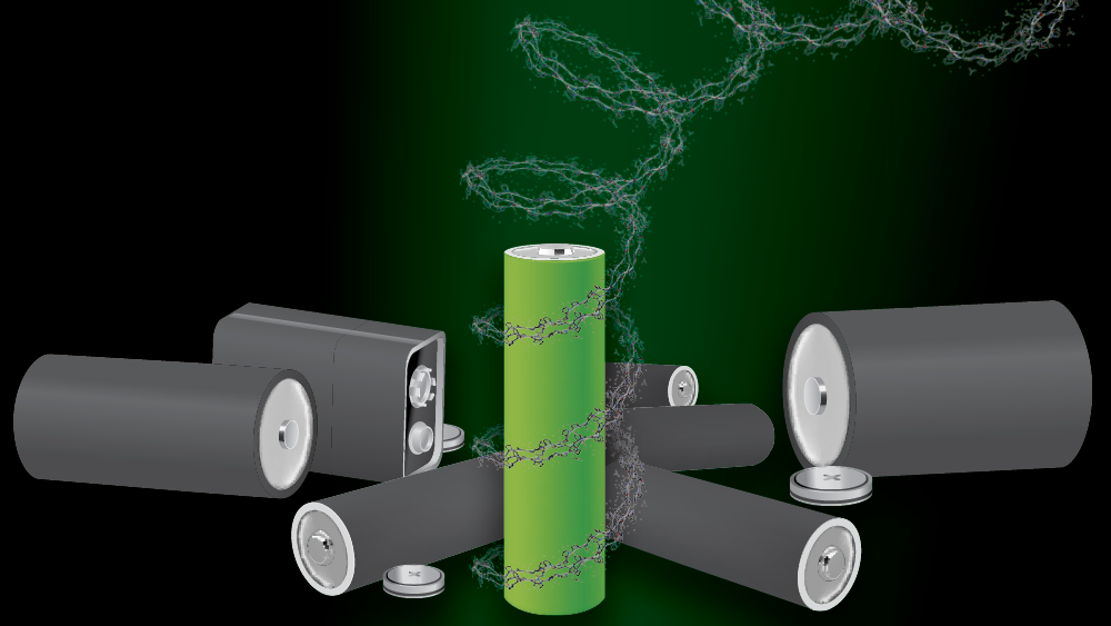 Organic batteries illustration 