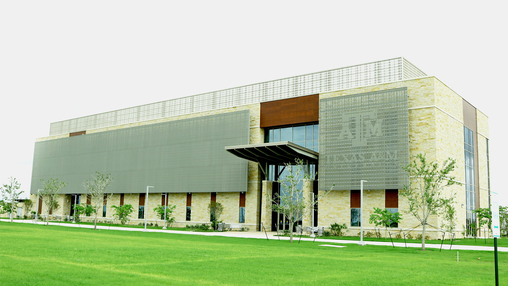 The exterior of the Higher Education Center at McAllen is shown.