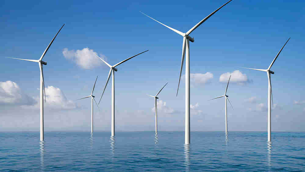 wind turbines in the ocean 