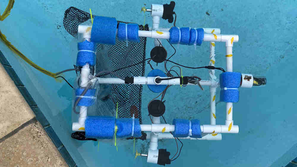 An underwater robot made by Texas A&M Engineering students