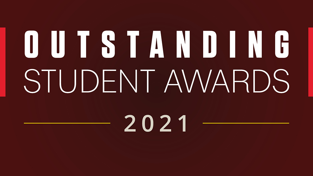 Banner that says Outstanding Student Awards 2021