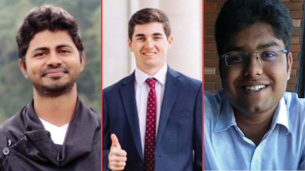 Graduate students Chaitanya Kesanapalli, Cody Marquardt and Aghamarshana Meduri