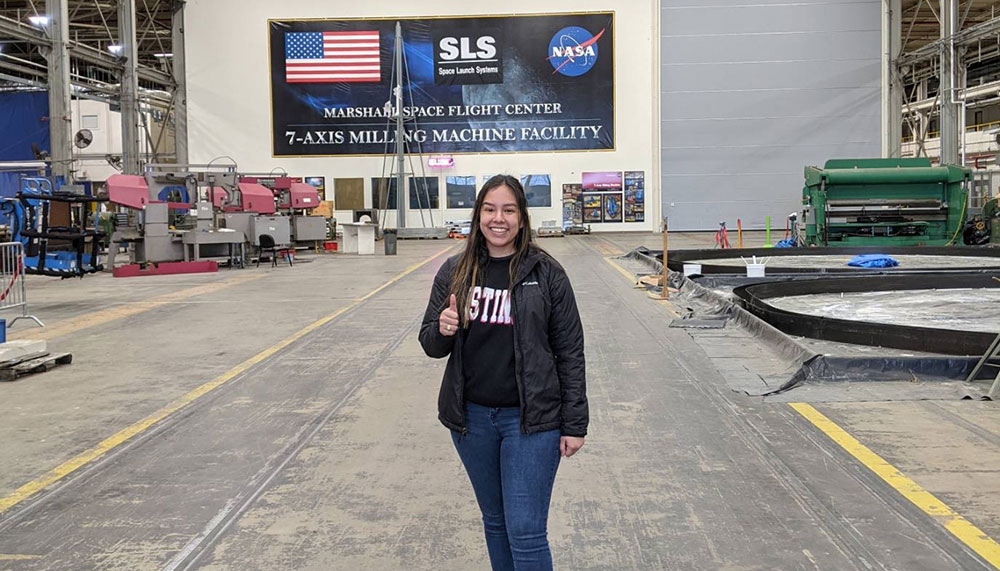Lauren Lugo inside of NASA facility