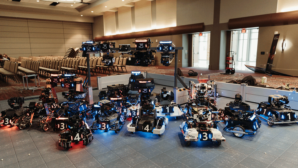 A room full of robots.