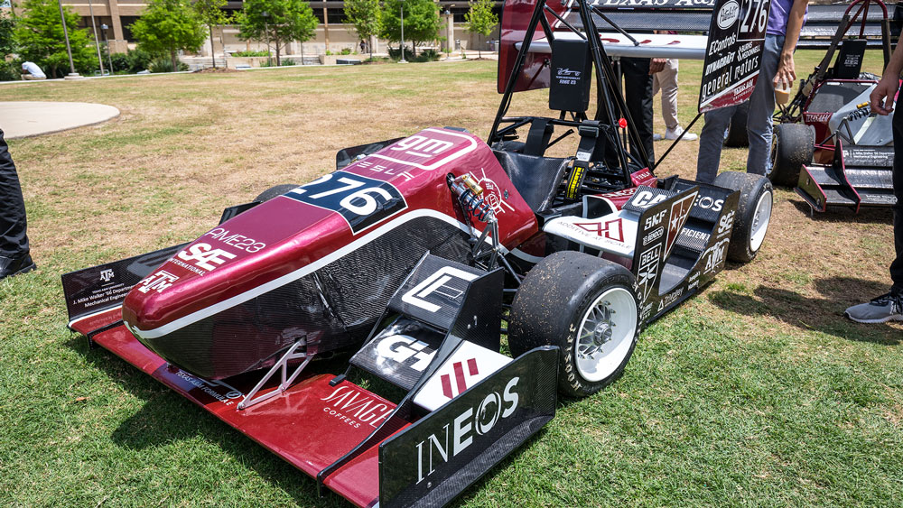 A race car that was one of the projects submitted to the Engineering Project Showcase.