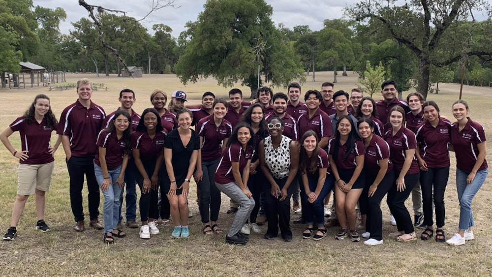 The 2021-23 Zachry Leadership Program cohort at their annual retreat. 