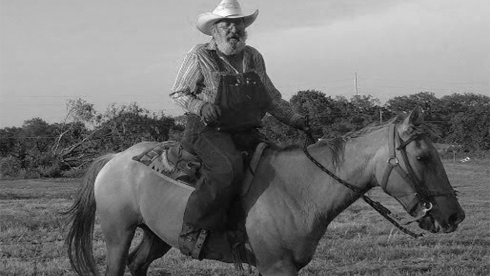 Alton Lee Schellhase riding a horse.