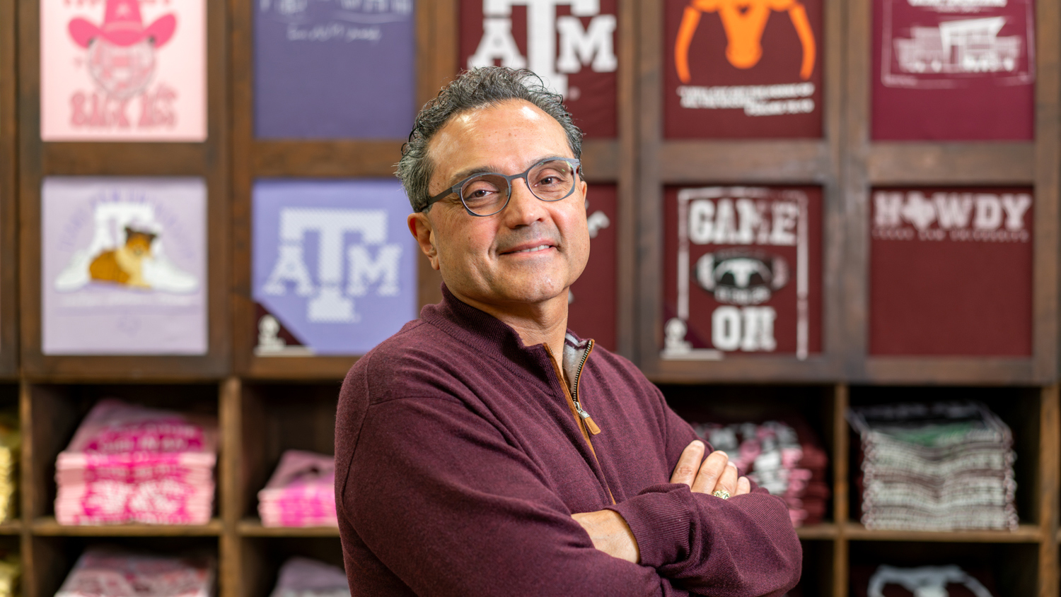 Fadi Kalaouze standing in his store.