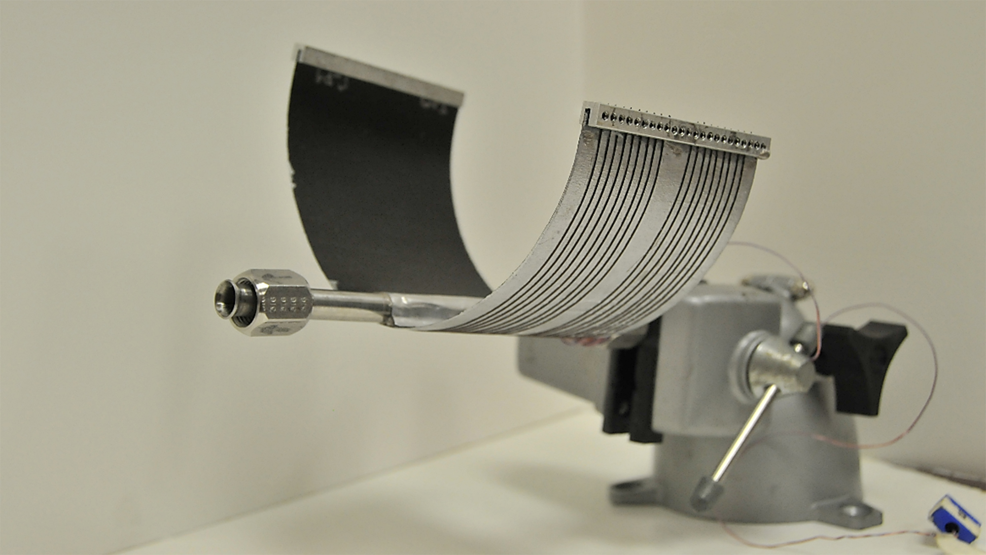 A prototype of the adaptable lunar radiator.