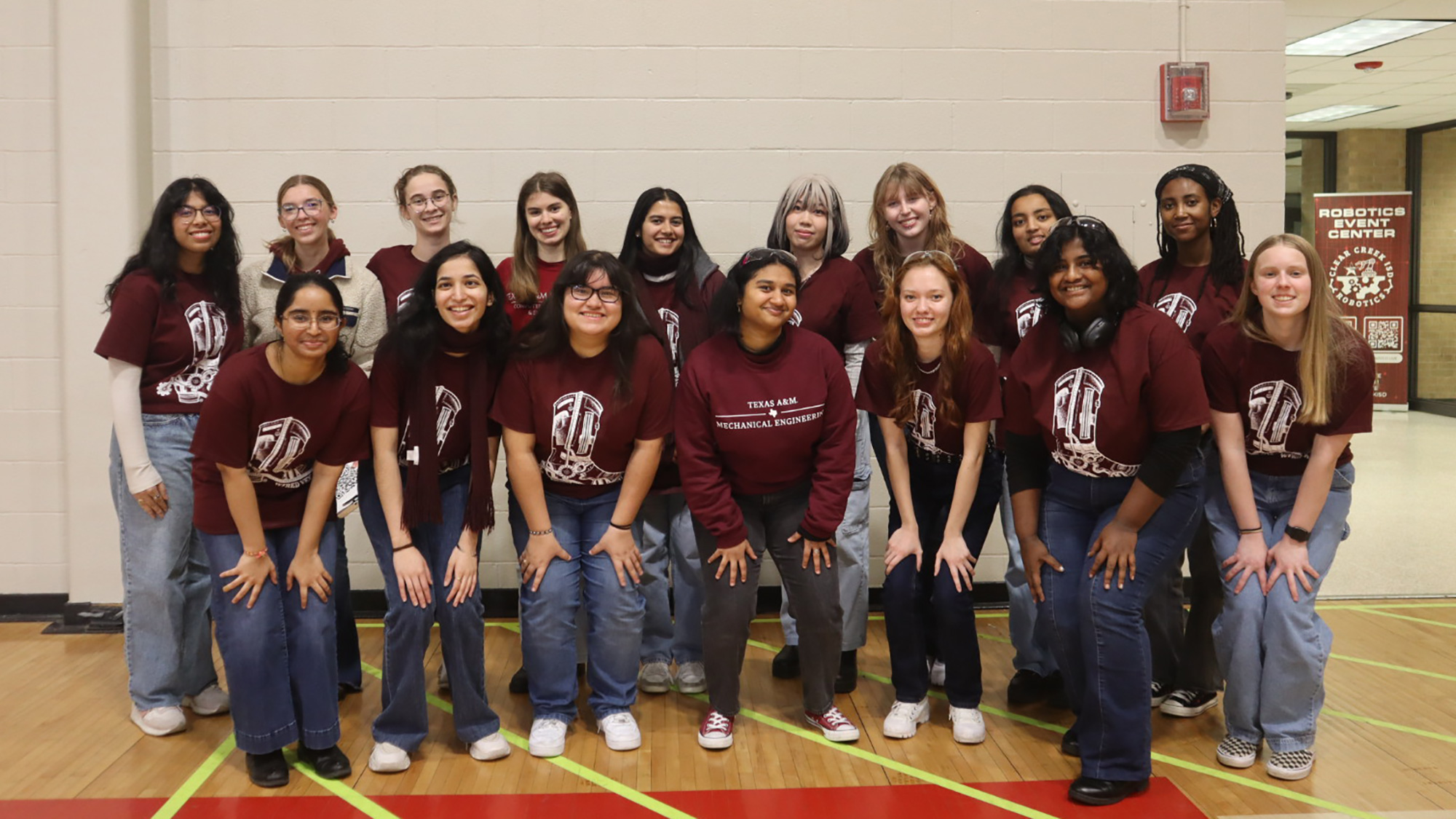 A group of students posing for a picture.