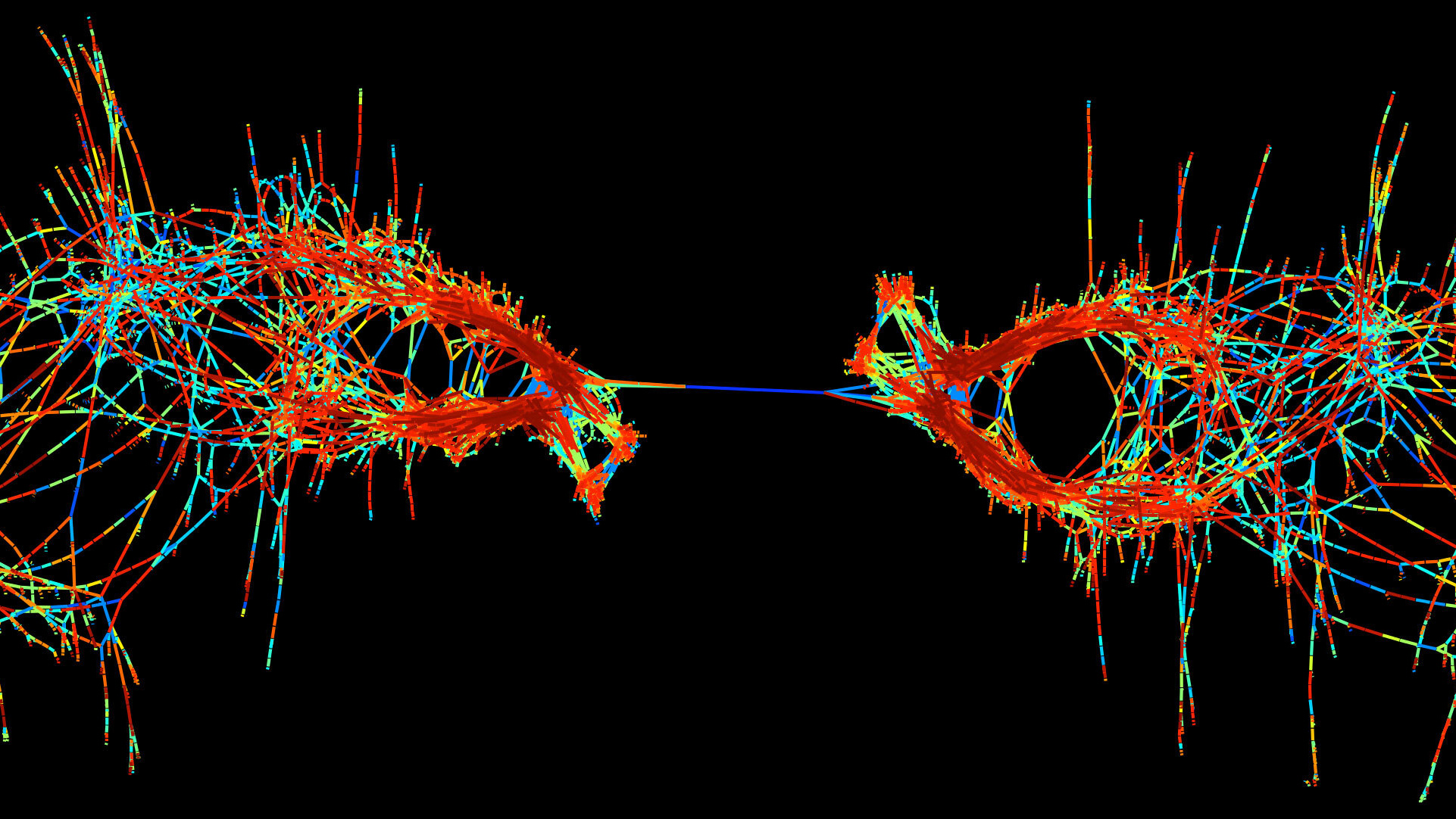 A colorful, abstract lattice-type shape, generated using algorithms.