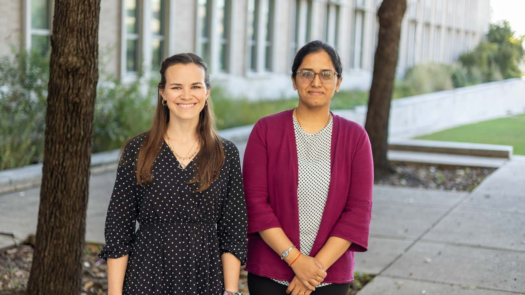 Two women posing for a photo.