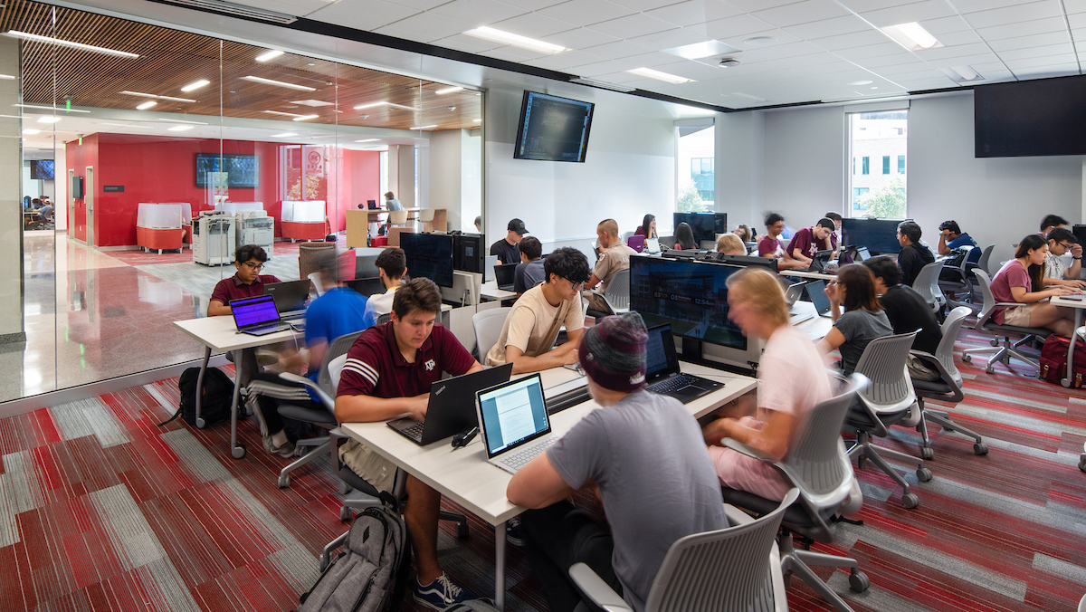 Students in a classroom.