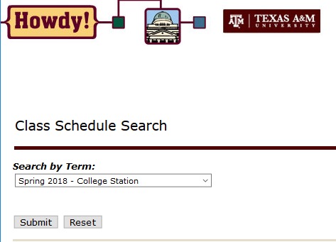 Howdy screen shot showing search by term box